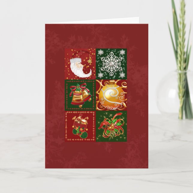 Tarjeta Festiva Sellos de Navidades (Anverso)