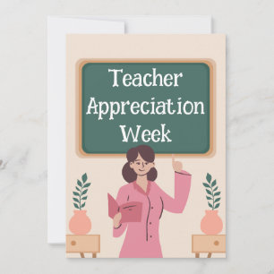 Tarjeta Festiva Semana de Apreciación del Profesor