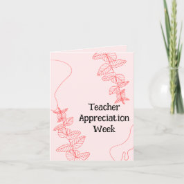 Tarjeta Festiva Semana de Apreciación del Profesor