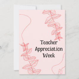 Tarjeta Festiva Semana de Apreciación del Profesor