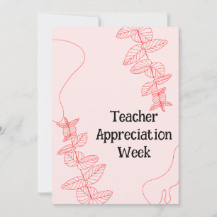 Tarjeta Festiva Semana de Apreciación del Profesor