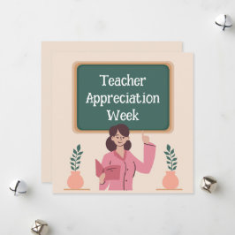 Tarjeta Festiva Semana de Apreciación del Profesor