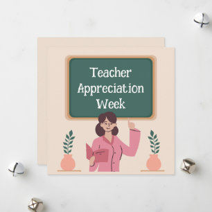 Tarjeta Festiva Semana de Apreciación del Profesor