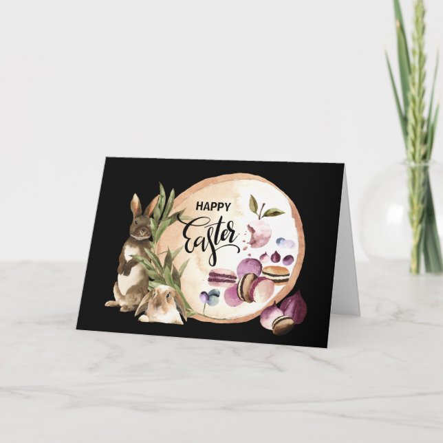 Tarjeta Festiva Semana Santa | Abundantes de macarons con fruta de (Anverso)