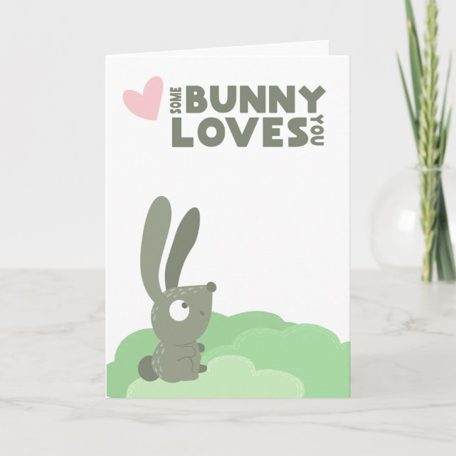 Tarjeta Festiva Semana Santa Algunos conejitos te aman (Anverso)