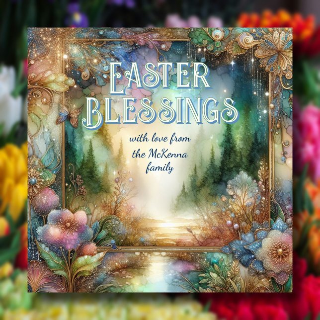 Tarjeta Festiva Semana Santa Bendición Agua de Woodland Art Nouvea (Subido por el creador)