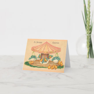 Tarjeta Festiva Semana Santa Carrusel de Huevo de Pascua