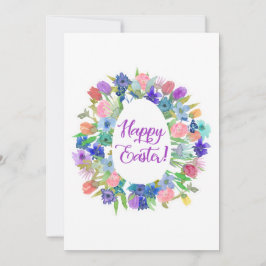 Tarjeta Festiva Semana Santa! Forma de huevo de las flores acuátic