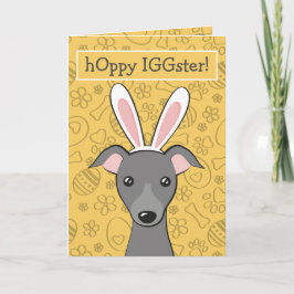 Tarjeta Festiva Semana Santa Italiana Greyhound Greyhound Gray Dog