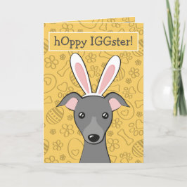 Tarjeta Festiva Semana Santa Italiana Greyhound Greyhound Gray Dog