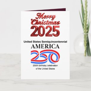 Tarjeta Festiva Semicucentenario de Estados Unidos: Año Nuevo 2026