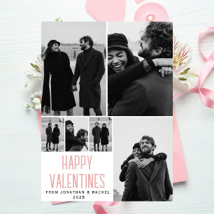 Tarjeta Festiva Sencilla elegancia día de San Valentín de amor Fam