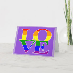Tarjeta Festiva Sencilla elegancia y bello orgullo gay Valentines