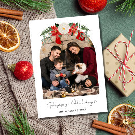 Tarjeta Festiva Sencilla foto de Arco Familiar Felices Fiestas Nav