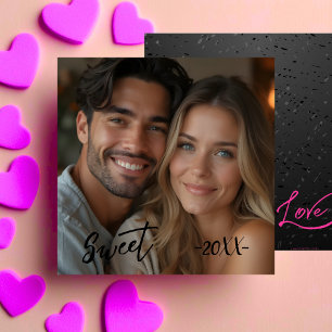 Tarjeta Festiva Sencilla foto de dulce y amor negro