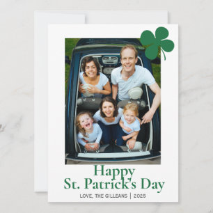 Tarjeta Festiva Sencilla foto de la familia Shamrock en St. patric