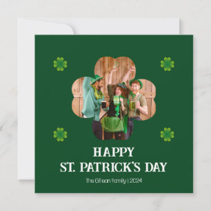Tarjeta Festiva Sencilla foto de la familia Shamrock en St. patric