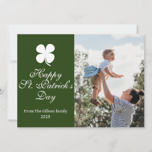 Tarjeta Festiva Sencilla foto de la familia Shamrock en St. patric