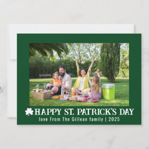 Tarjeta Festiva Sencilla foto de la familia Shamrock en St. patric