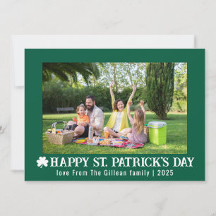Tarjeta Festiva Sencilla foto de la familia Shamrock en St. patric