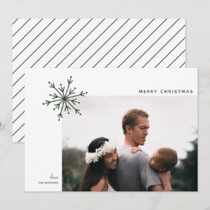 Tarjeta Festiva Sencilla foto de Navidades japoneses copos de niev