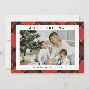 Tarjeta Festiva Sencilla foto minimalista Navidades de plástico ro