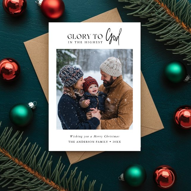 Tarjeta Festiva Sencilla Gloria Religiosa A Los Navidades De Dios  (Subido por el creador)