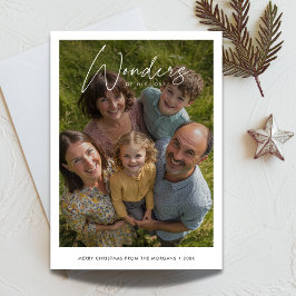 Tarjeta Festiva Sencilla maravilla bíblica Navidades Foto religios