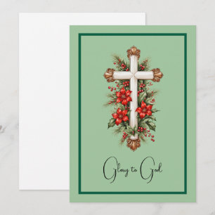 Tarjeta Festiva Sencilla Religión Cristiano Navidades Jesús