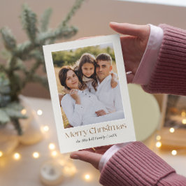 Tarjeta Festiva Sencilla y elegante foto de Atrás de Floral navide