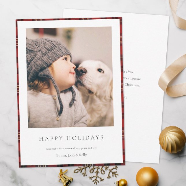 Tarjeta Festiva Sencilla y elegante foto de la familia Personaliza (Subido por el creador)