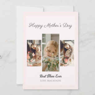 Tarjeta Festiva Sencilla y elegante foto del Día de las Madres Fel