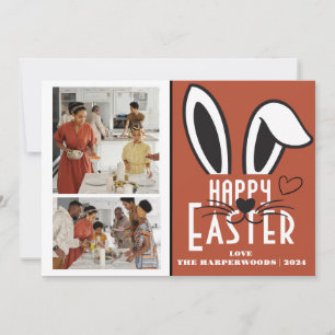 Tarjeta Festiva Sencilla y elegante tipografía Familia de Pascua D