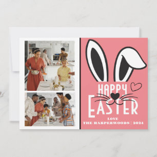 Tarjeta Festiva Sencilla y elegante tipografía Familia de Pascua D