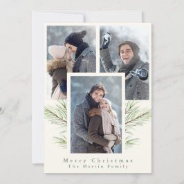 Tarjeta Festiva Sencilla y festiva vegetación Marfil 3 Foto