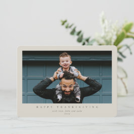 Tarjeta Festiva Sencilla y moderna foto individual feliz día de gr