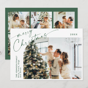 Tarjeta Festiva Sencillamente Elegante 7 Navidades FOTOGRÁFICOS Sa
