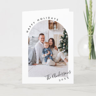 Tarjeta Festiva Sencillamente Elegante Y Elegante 2 Navidades FOTO