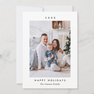 Tarjeta Festiva Sencillamente Elegante Y Elegante 2 Navidades FOTO