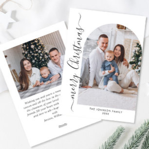 Tarjeta Festiva Sencillamente Elegante Y Elegante 2 Navidades FOTO