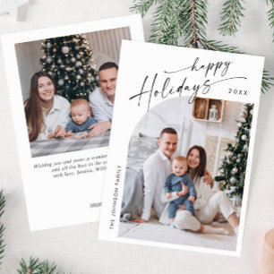 Tarjeta Festiva Sencillamente Elegante Y Elegante 2 Navidades FOTO