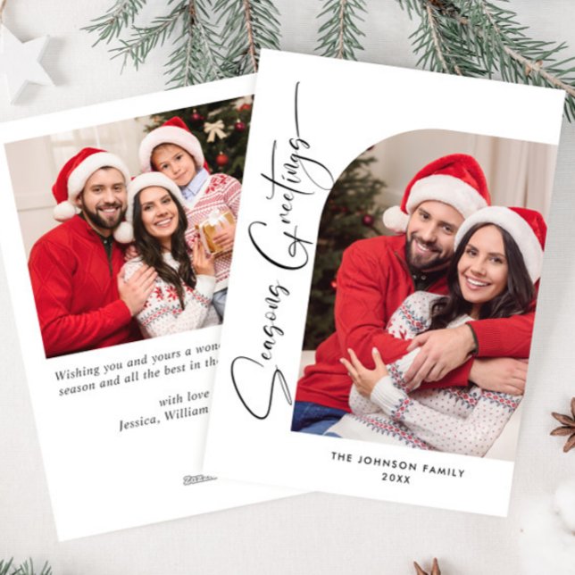 Tarjeta Festiva Sencillamente Elegante Y Elegante 2 Navidades FOTO (Subido por el creador)