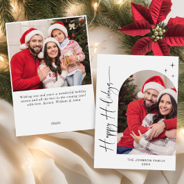 Tarjeta Festiva Sencillamente Elegante Y Elegante 2 Navidades FOTO