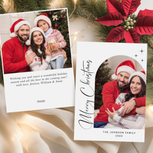 Tarjeta Festiva Sencillamente Elegante Y Elegante 2 Navidades FOTO