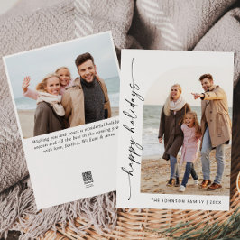 Tarjeta Festiva Sencillamente Elegante Y Elegante 2 Navidades FOTO