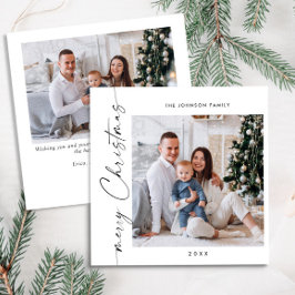 Tarjeta Festiva Sencillamente Elegante Y Elegante 2 Navidades FOTO