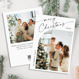 Tarjeta Festiva Sencillamente Elegante Y Elegante 2 Navidades FOTO