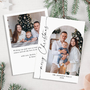 Tarjeta Festiva Sencillamente Elegante Y Elegante 2 Navidades FOTO