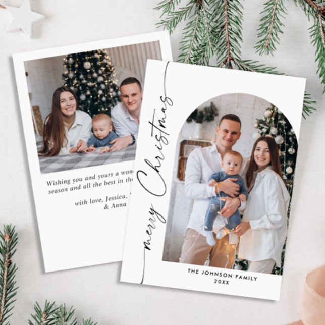 Tarjeta Festiva Sencillamente Elegante Y Elegante 2 Navidades FOTO (Subido por el creador)