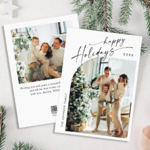 Tarjeta Festiva Sencillamente Elegante Y Elegante 2 Navidades FOTO